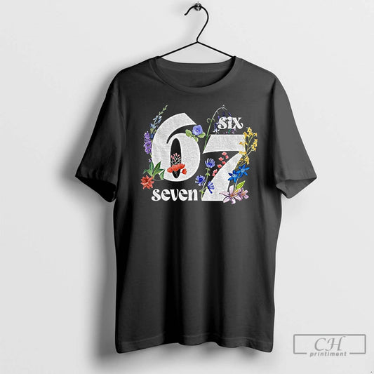 Premium Six Seven 6 7 Floral Gen Z Humor