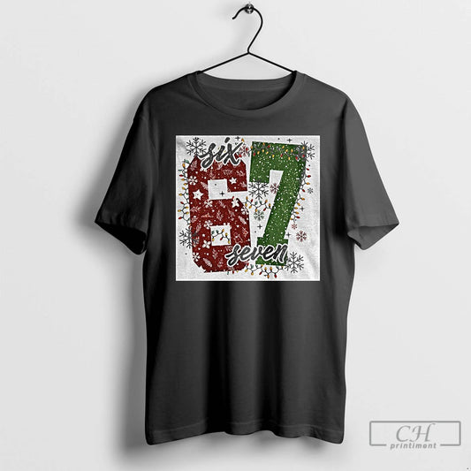 Premium Six Seven Meme Christmas 2025 T Shirts