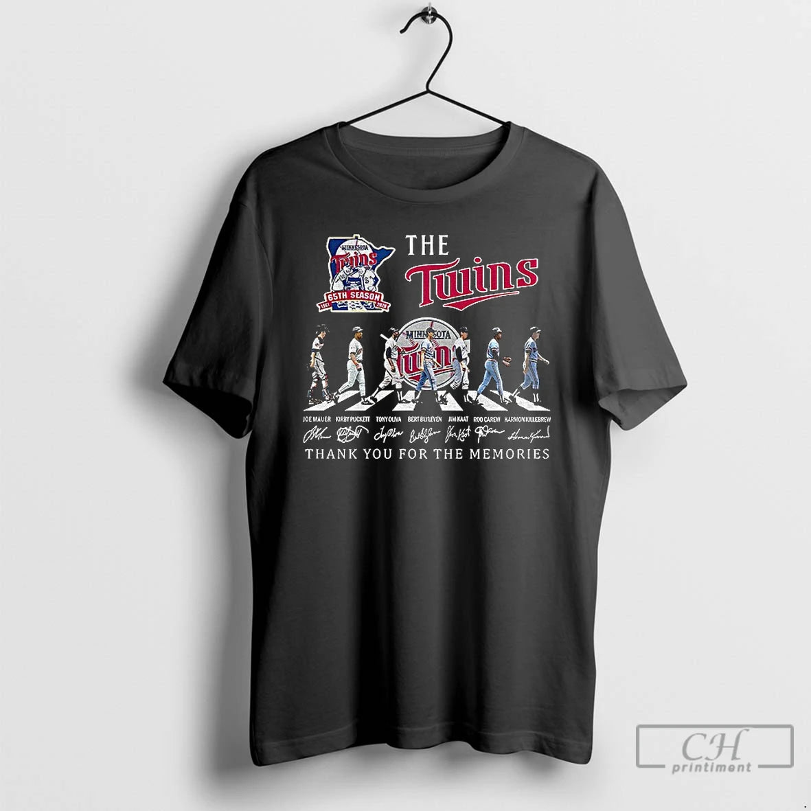Premium The Minnesota Twins Baseball Abbey Roads Thank You For The Memories Signature T Shirts