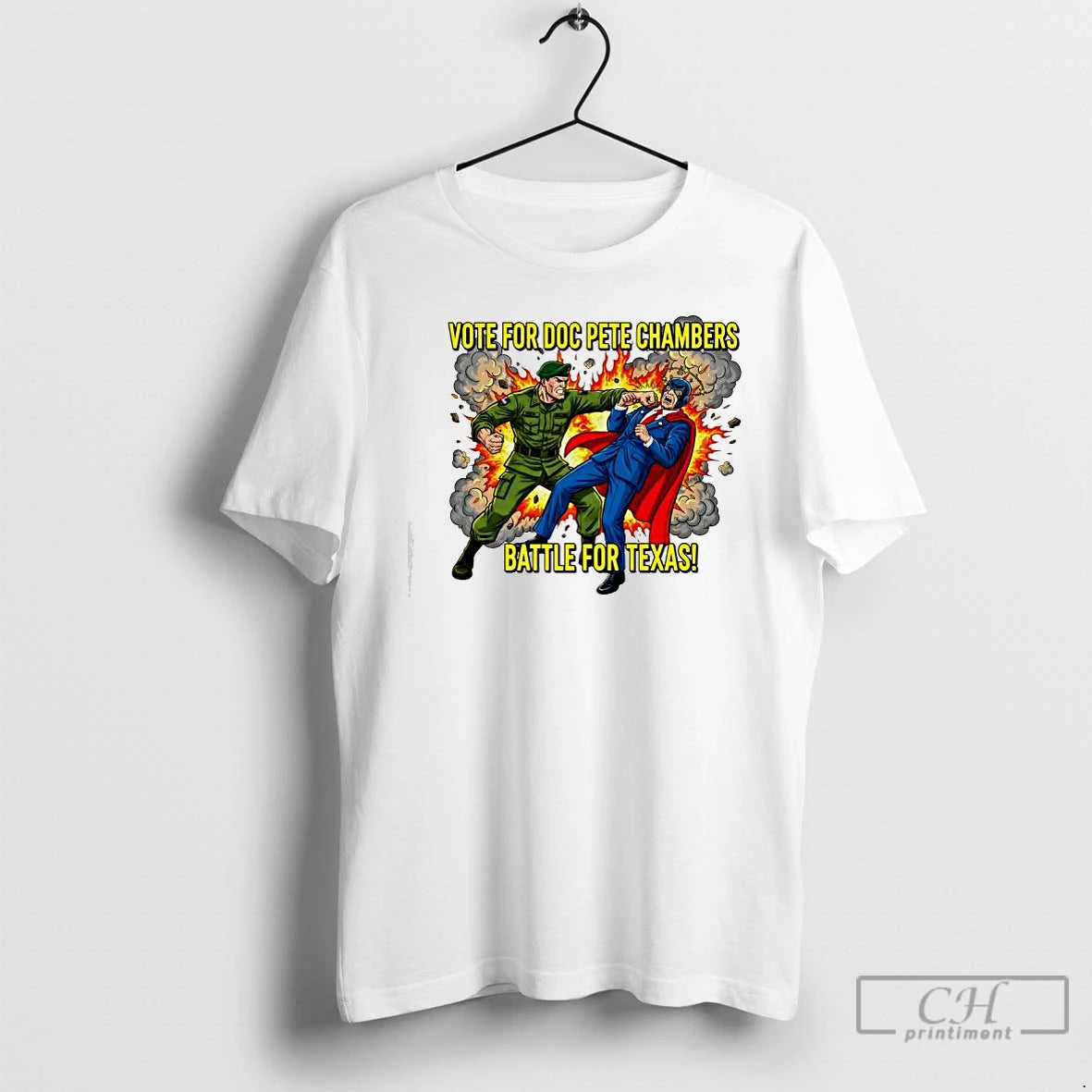 Premium Vote For Doc Pete Chambers Green Beret Battle For Texas Graphic T Shirts Sweater
