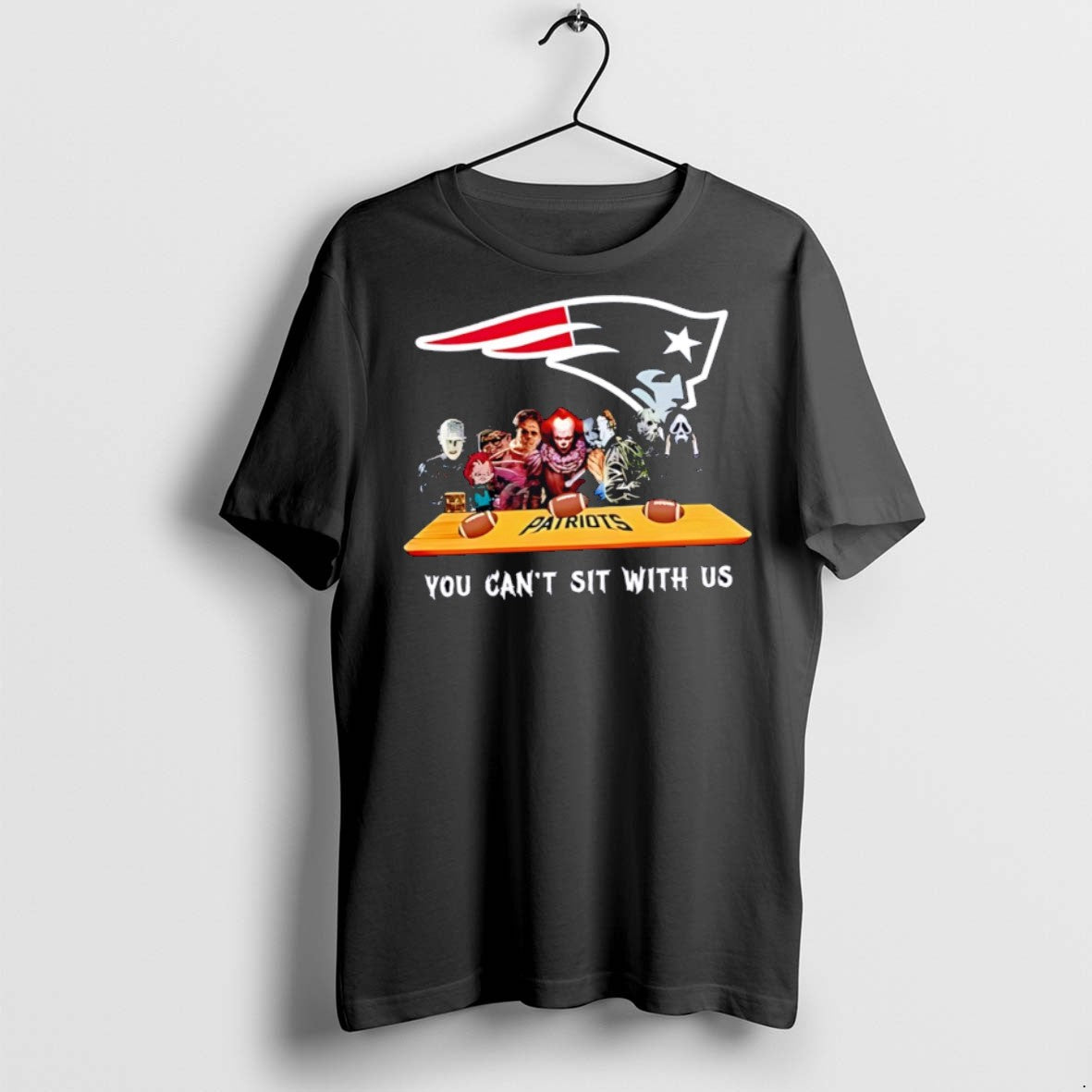 Premium You Cant Sit With Us Patriots Football Horror Movies Halloween T Shirts