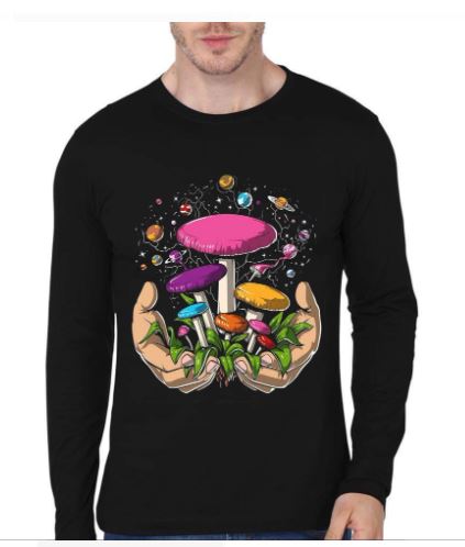 Psychedelic Magic Mushrooms Full Sleeve T-Shirt