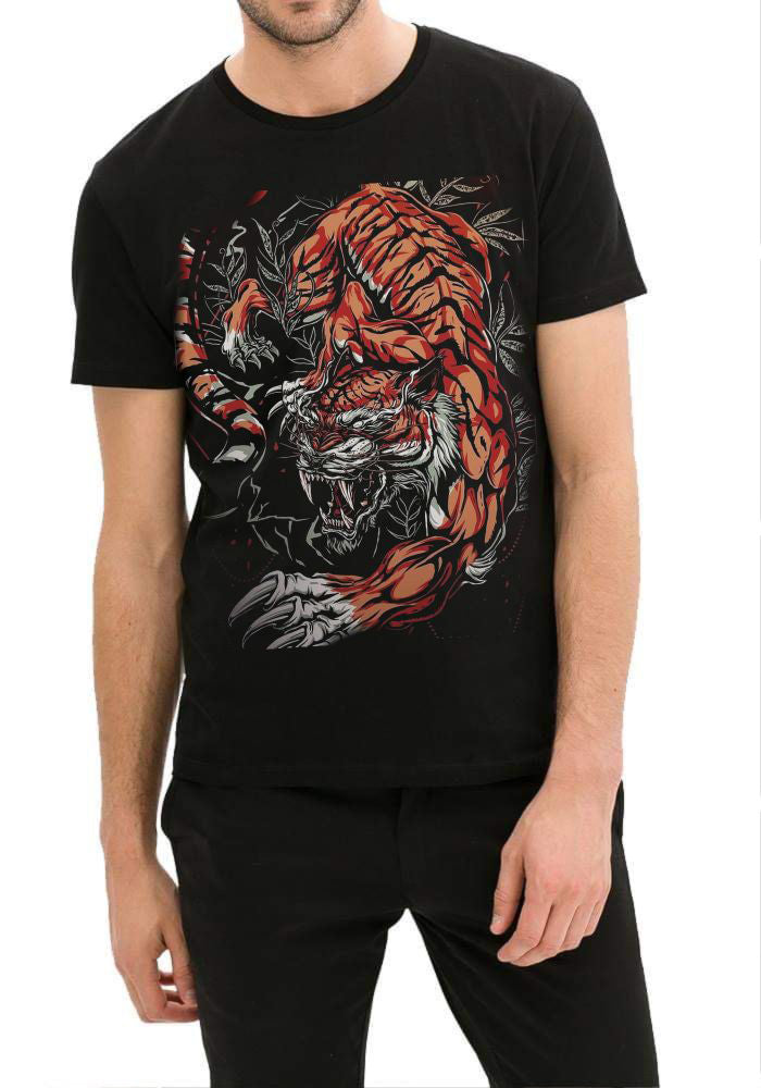 Red Japanese Tiger T-Shirt