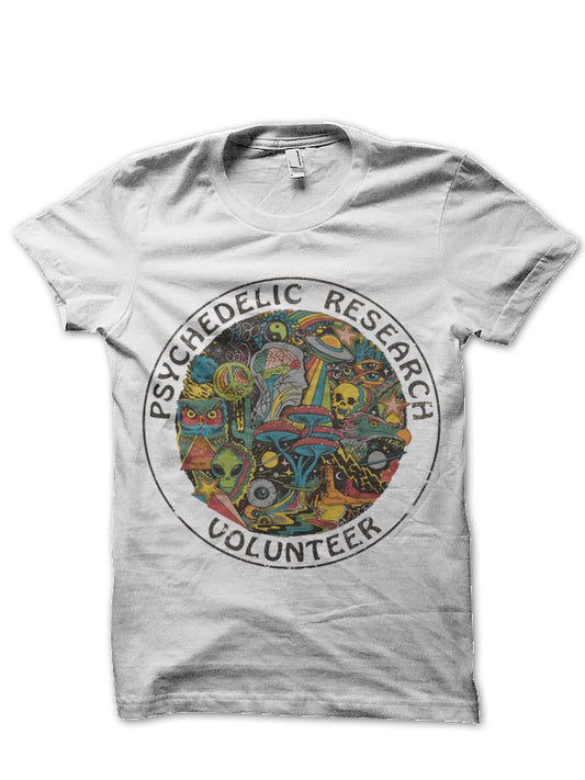 Research Psychedelic Volunteer White T-Shirt