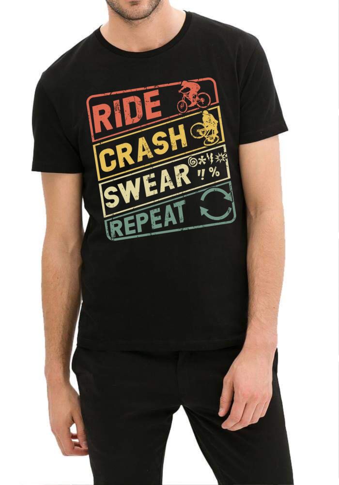 Ride Crash Swear Repeat T-Shirt