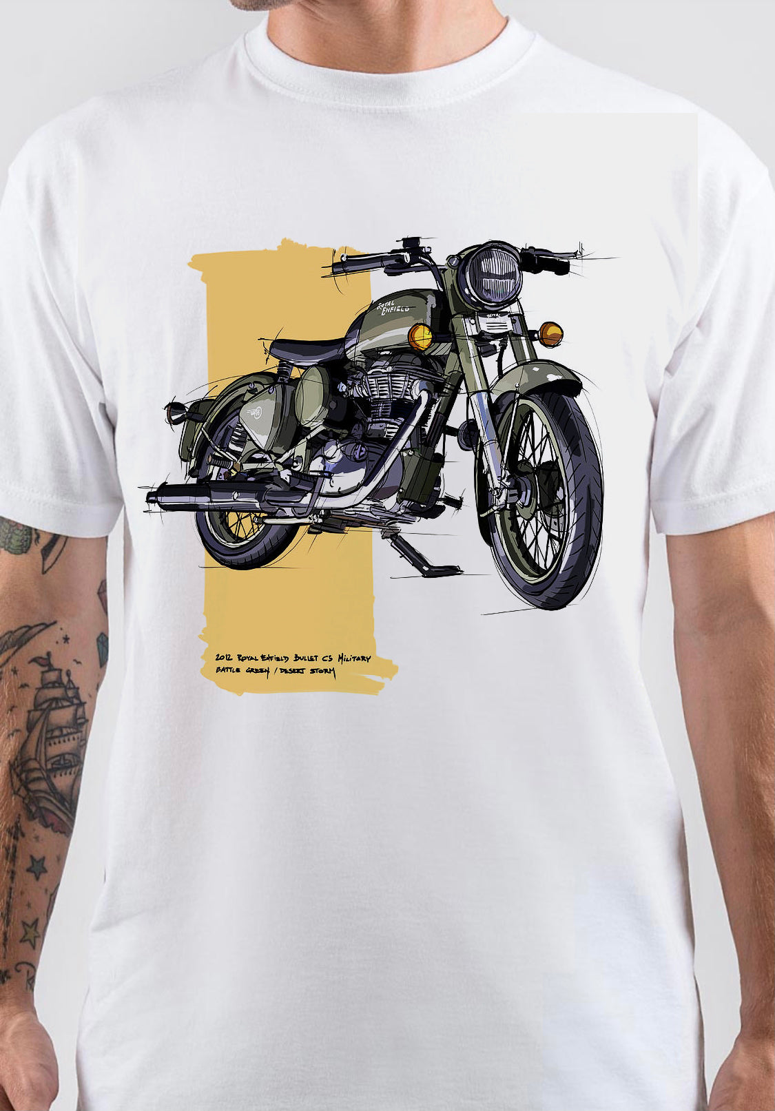Royal Enfield Military Desert Storm Bullet T-Shirt