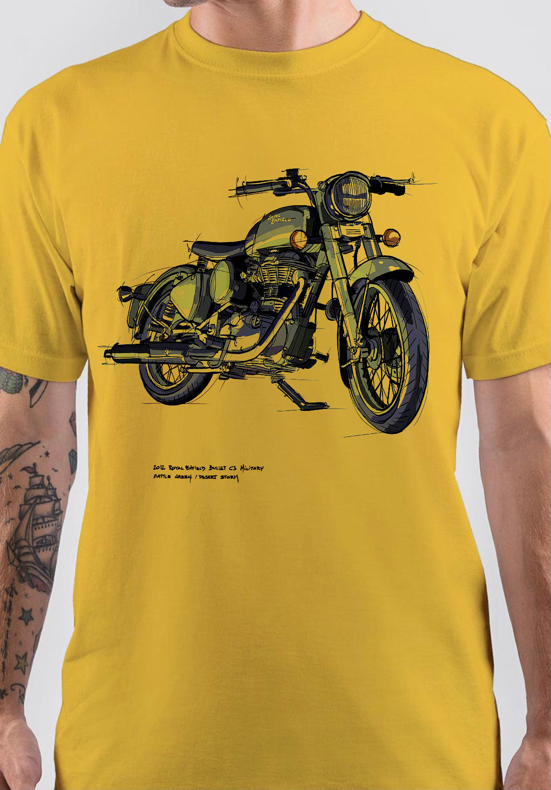 Royal Enfield Military Desert Storm Bullet T-Shirt