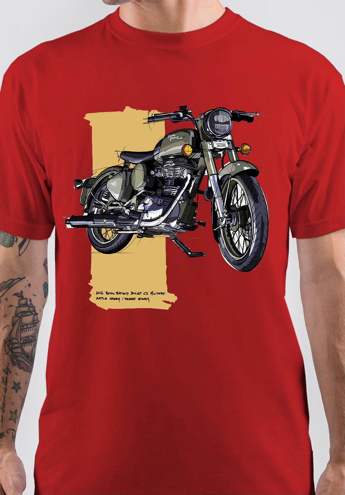 Royal Enfield Military Desert Storm Bullet T-Shirt