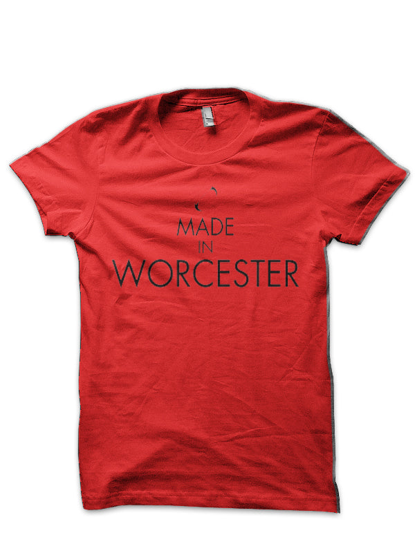 Made in Worcester | Rugby Ball | Black Print T-Shirt