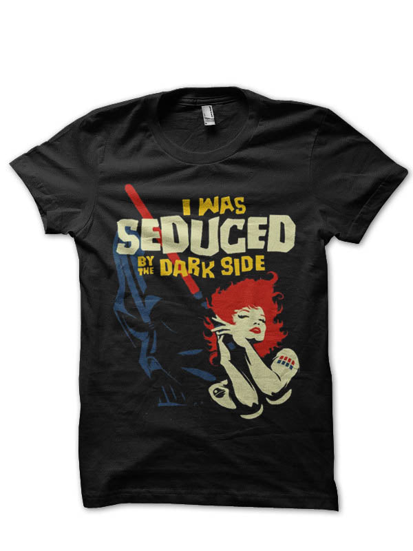 I Was Seduced Black Half Sleeve T-Shirt