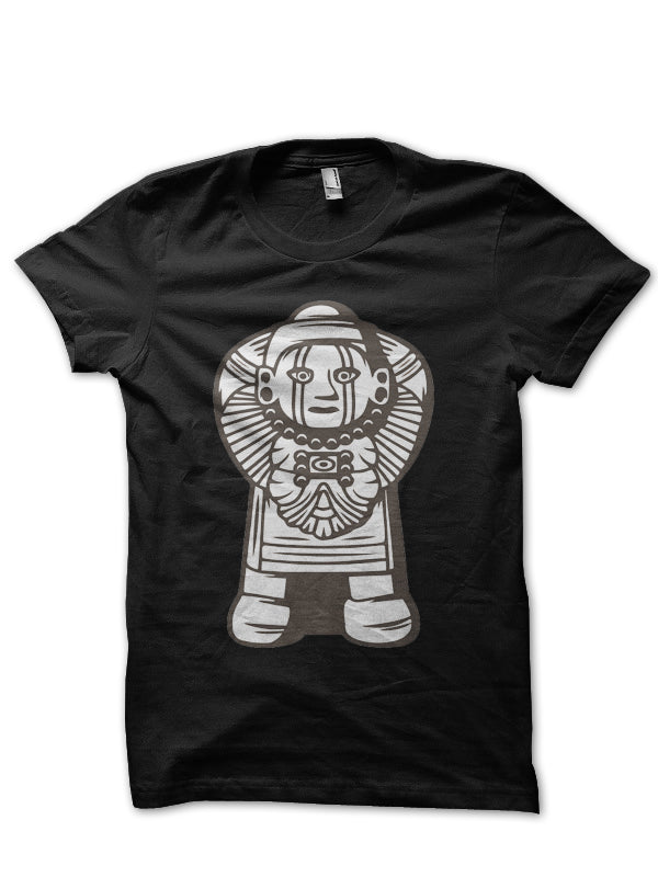 Mayan, Aztec, indian Black Half Sleeve T-Shirt