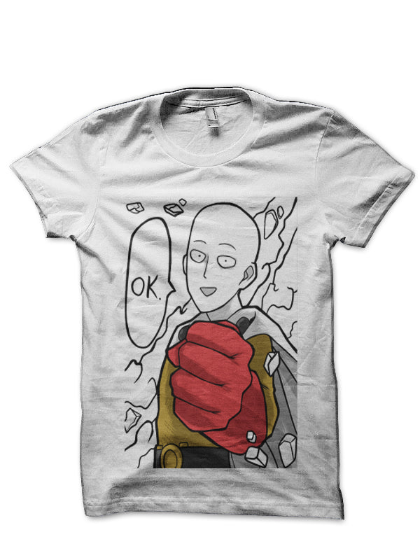 Saitama White T-Shirt