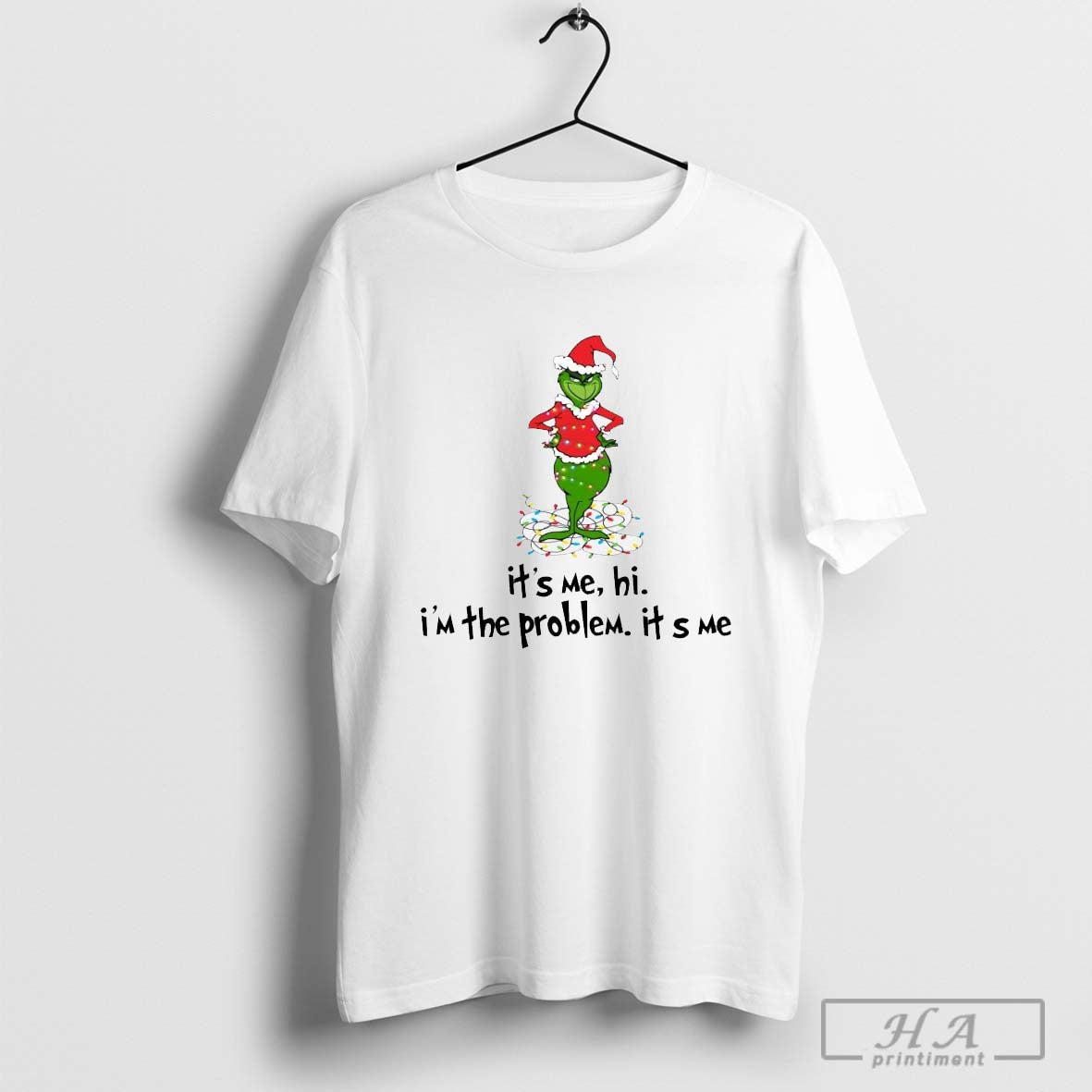 Santa Grinch Light Its Me Hi Im The Problem Its Me Christmas 2024