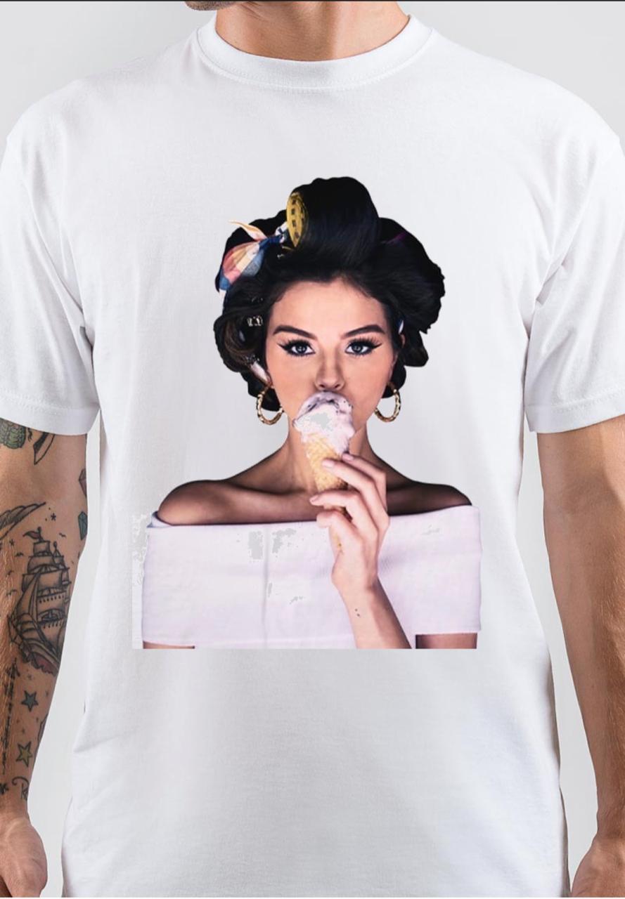 Selena Gomez White T-Shirt
