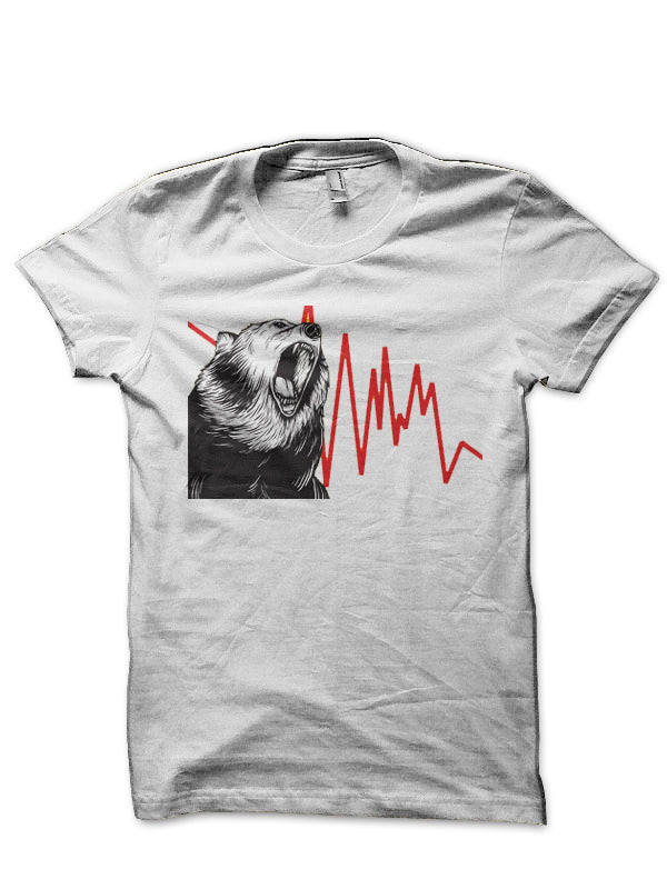 Sharemarket Bear White T-Shirt