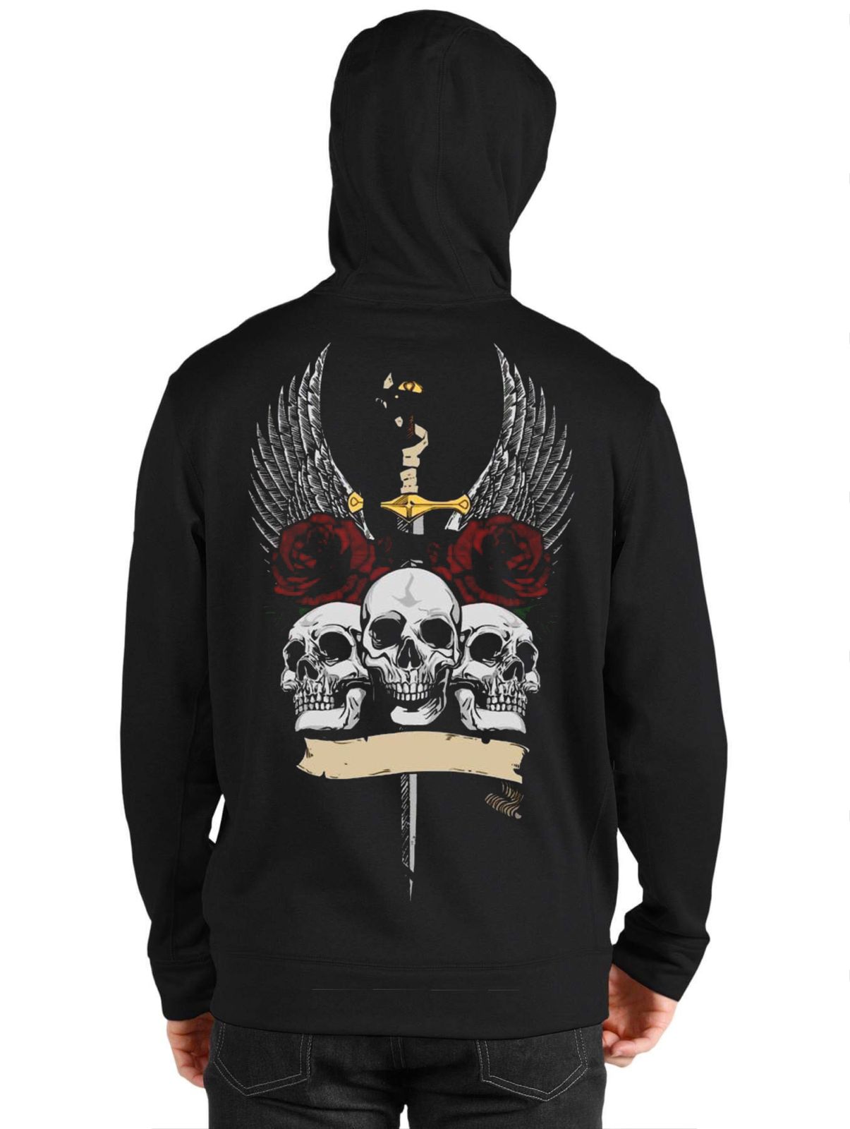 Skull Black Hoodie