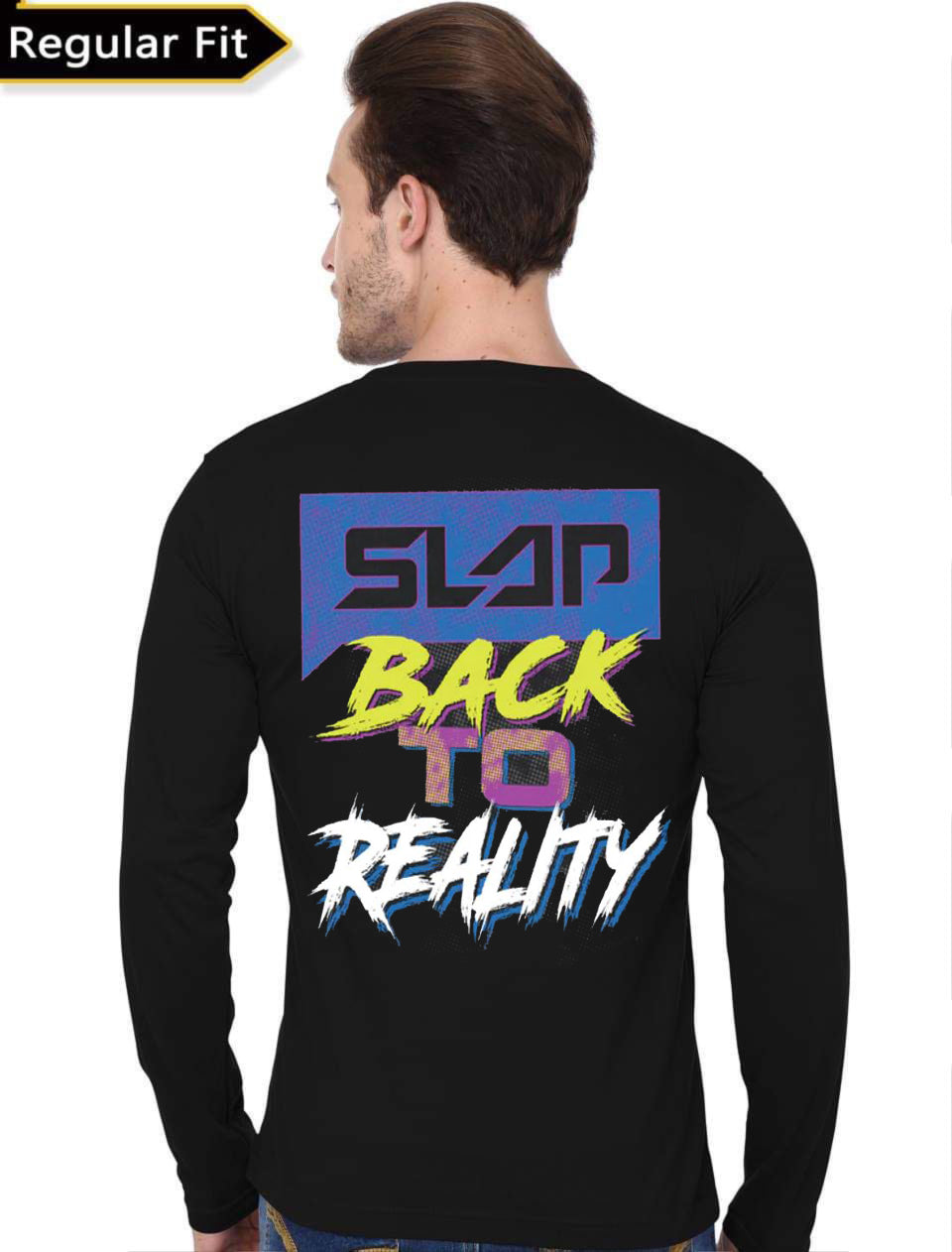 Slap Black Full Sleeve T-Shirt