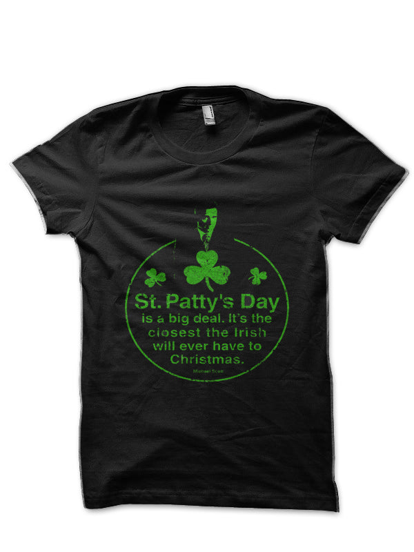 St. Patty’s Black Half Sleeve T-Shirt