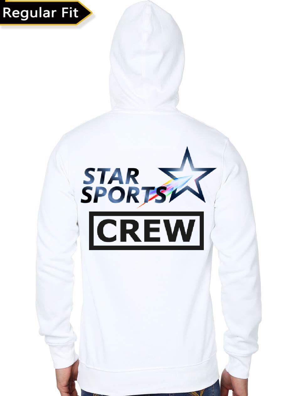 Star Sports Crew White Hoodie