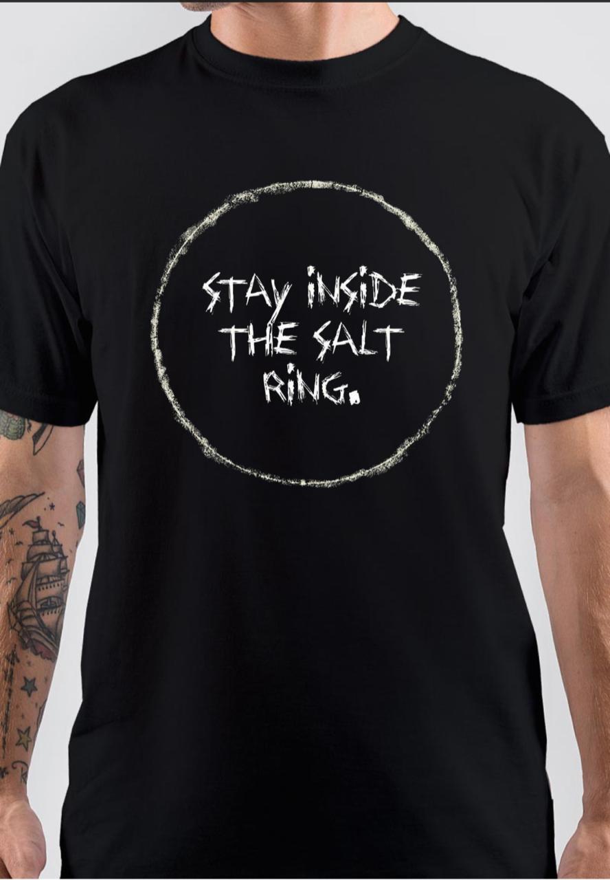 Supernatural Stay Inside The Salt Ring Black T-Shirt