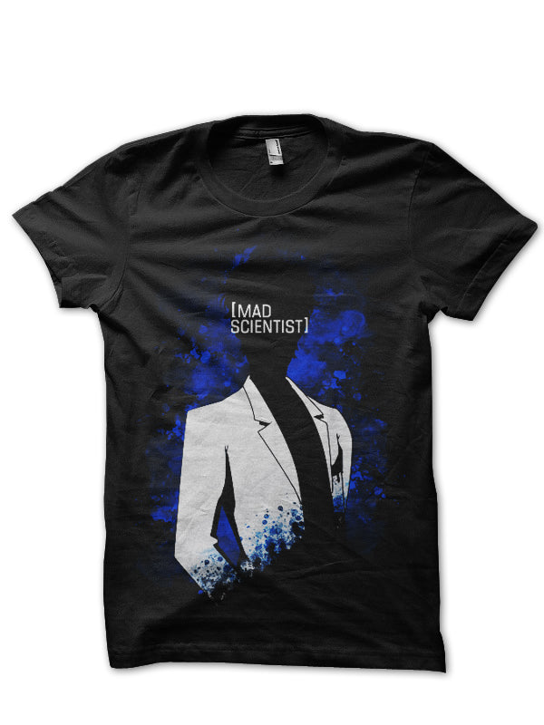 Steins Gate Black Half Sleeve T-Shirt