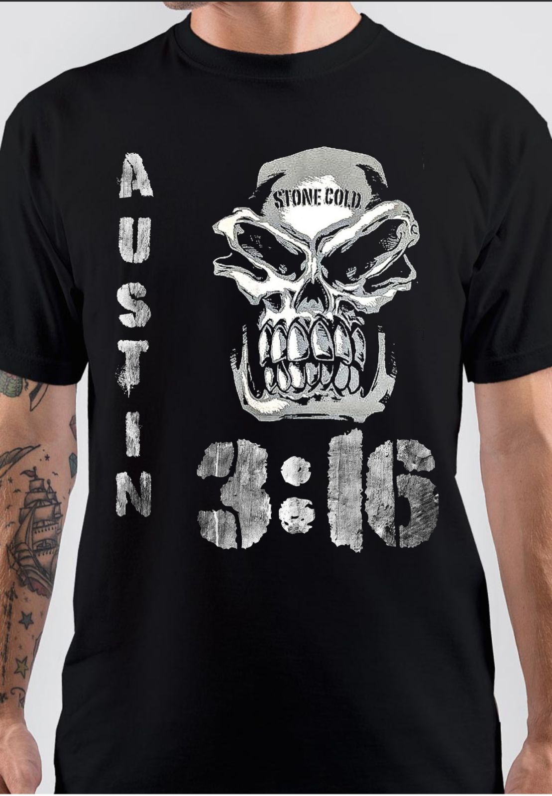 Steve Austin Black T-Shirt