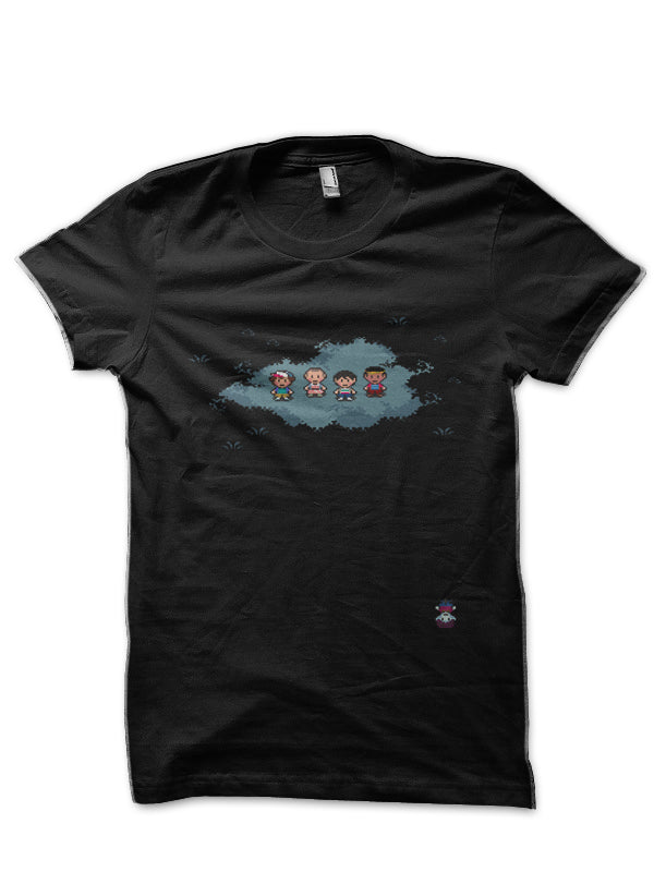 Stranger Pixels Black Half Sleeve T-Shirt