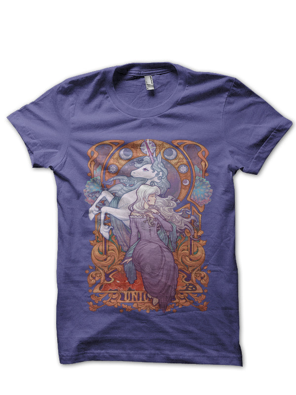 The Last Unicorn Lady Amalthea – Purple  T-Shirt