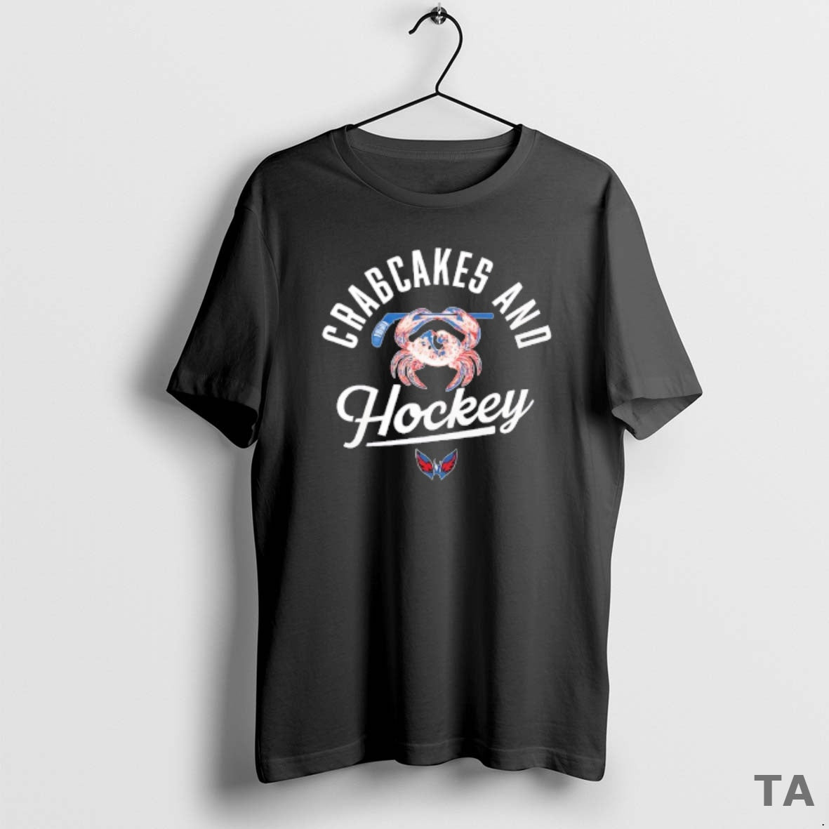Top Crabcakes And Hockey Washington Capitals Logo T Shirt Sweater