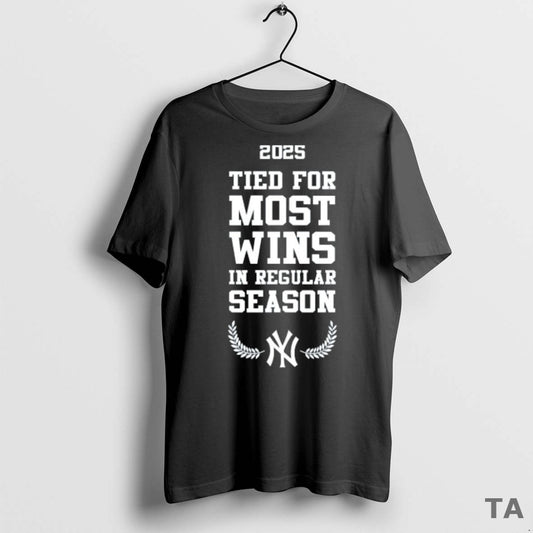 Top New York Yankees Mlb Tied For Most Wins In Regular Season 2025 Logo