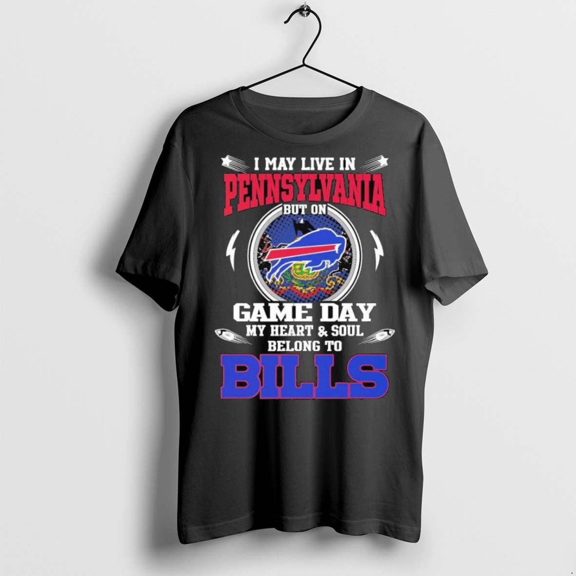Top Premium I May Live In Pennsylvania But On Game Day My Heart Soul Belong