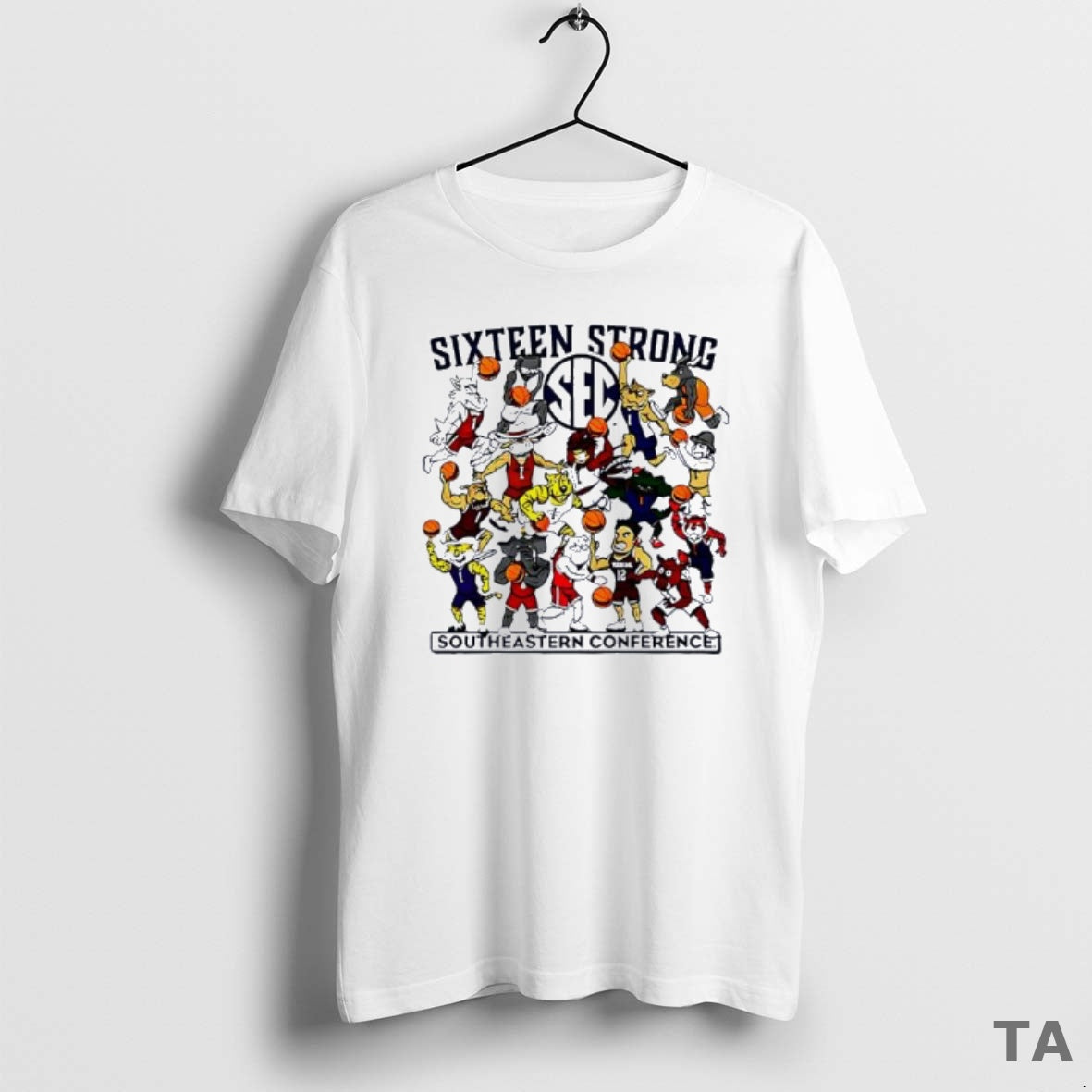 Top Southeastern Conference Sixteen Strong Basketball Mascot T Shirt Sweater