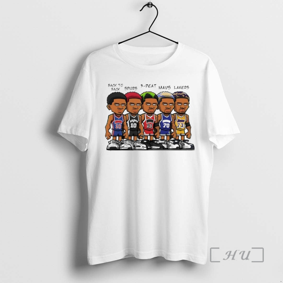 Trending Back To Back Spurs 3peat Mavs Lakers Nba Player Cartoon Premium T Shirts Sweater