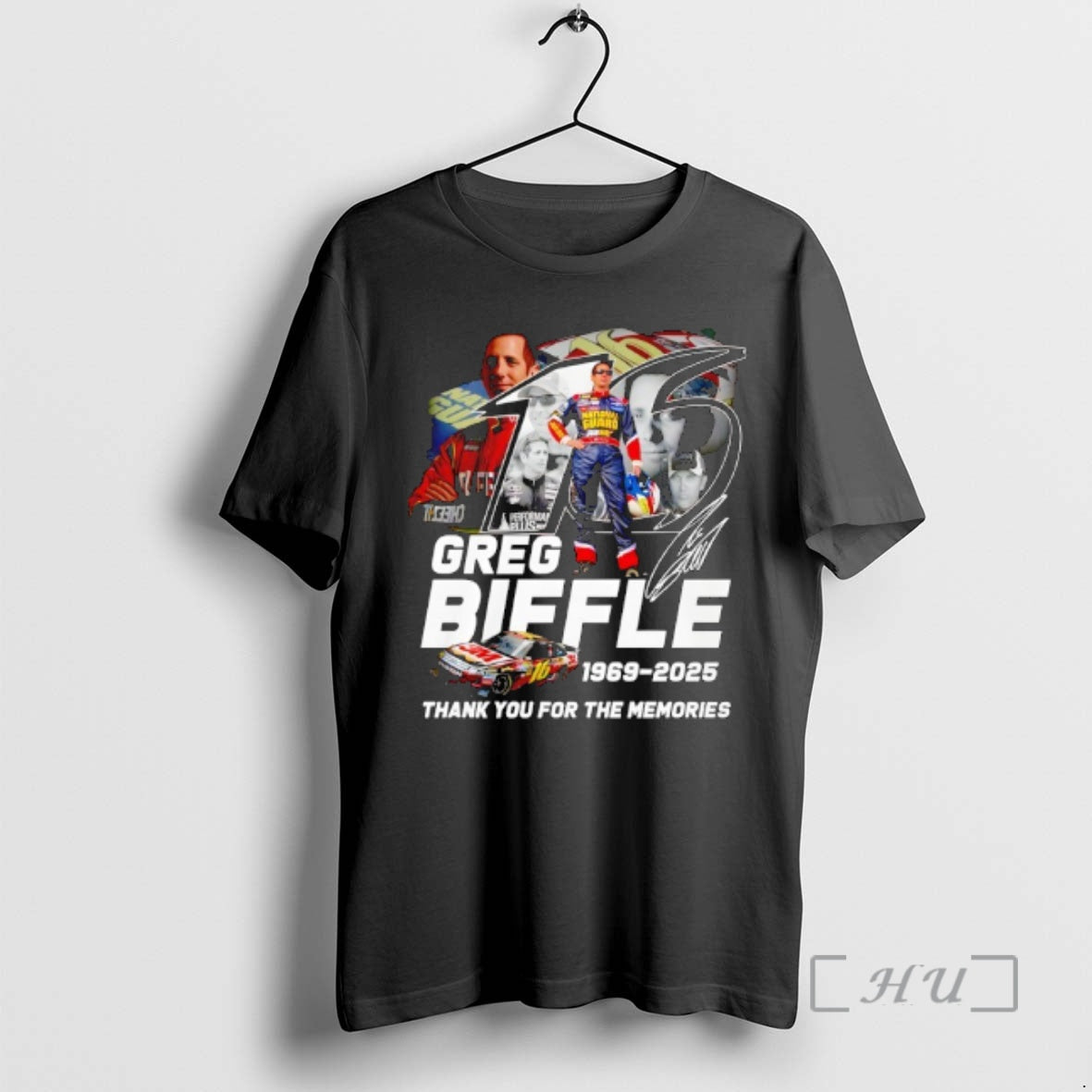 Trending Greg Biffle 16 1969 2025 Thank You For The Memories Signature Premium T Shirts