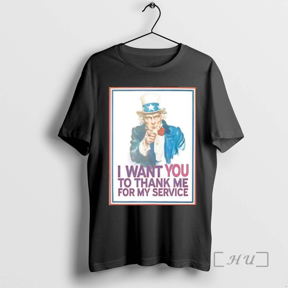 Trending I Want You To Thank Me For My Service Uncle Sam Premium T Shirts