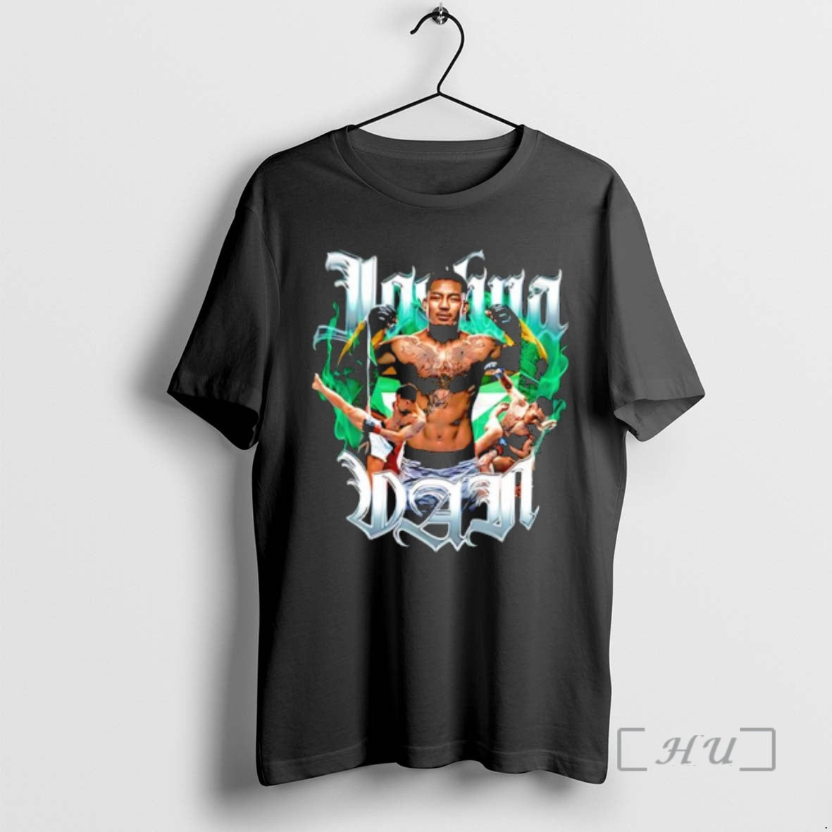 Trending Joshua Van Flexing Portrait Green Smoke Flame Tattoos Background Engage Combat Sports