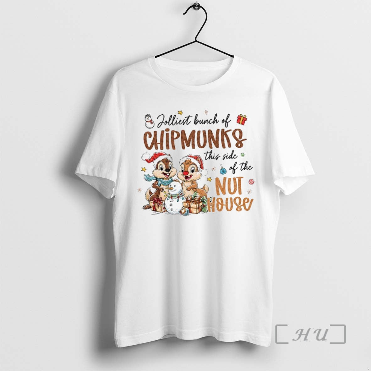 Trending Squirrel Jolliest Bunch Of Chipmunks This Side Of The Nut House Christmas T Shirts