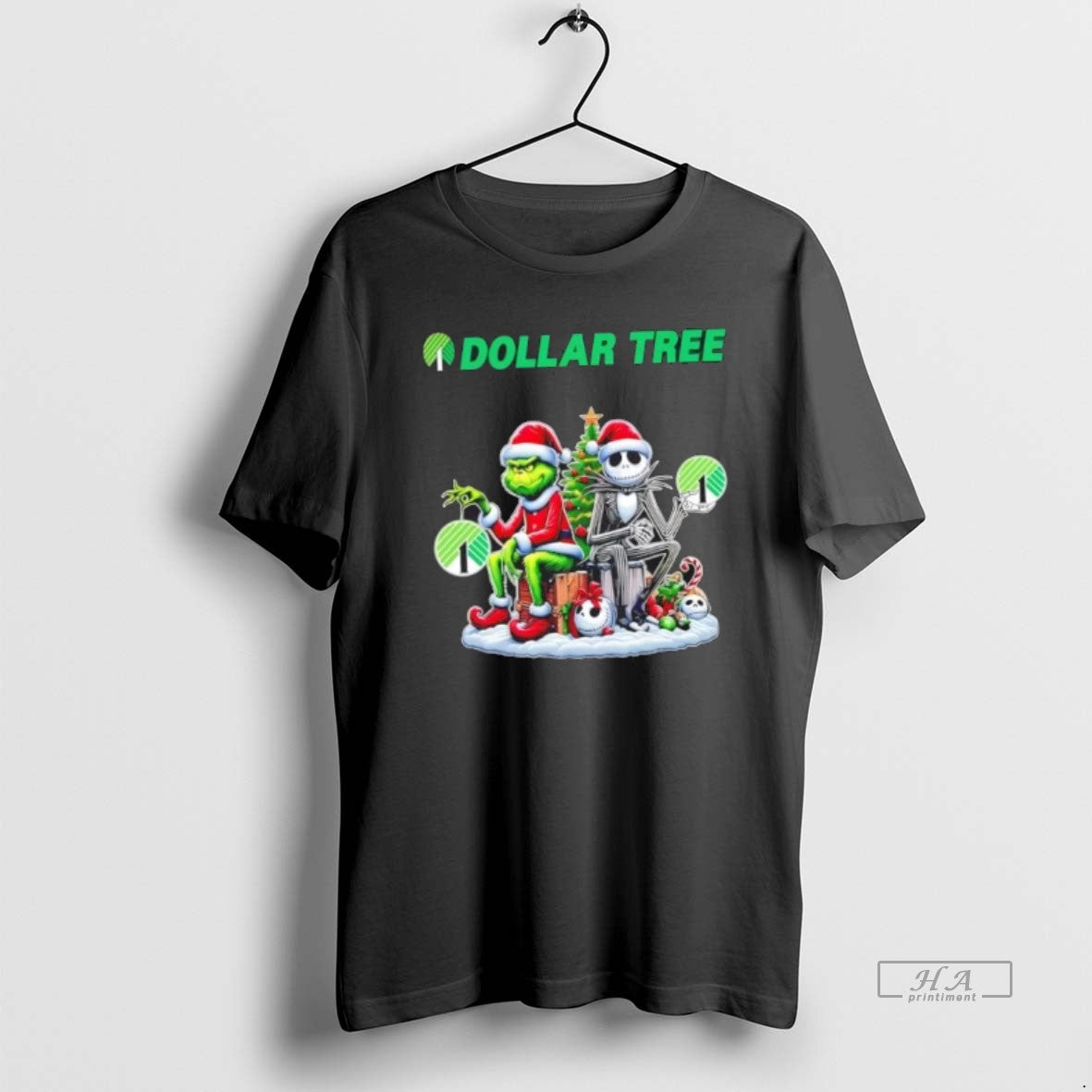 Trendy Dollar Tree X Grinch And Jack Skellington Unwilling Friends Merry Christmas