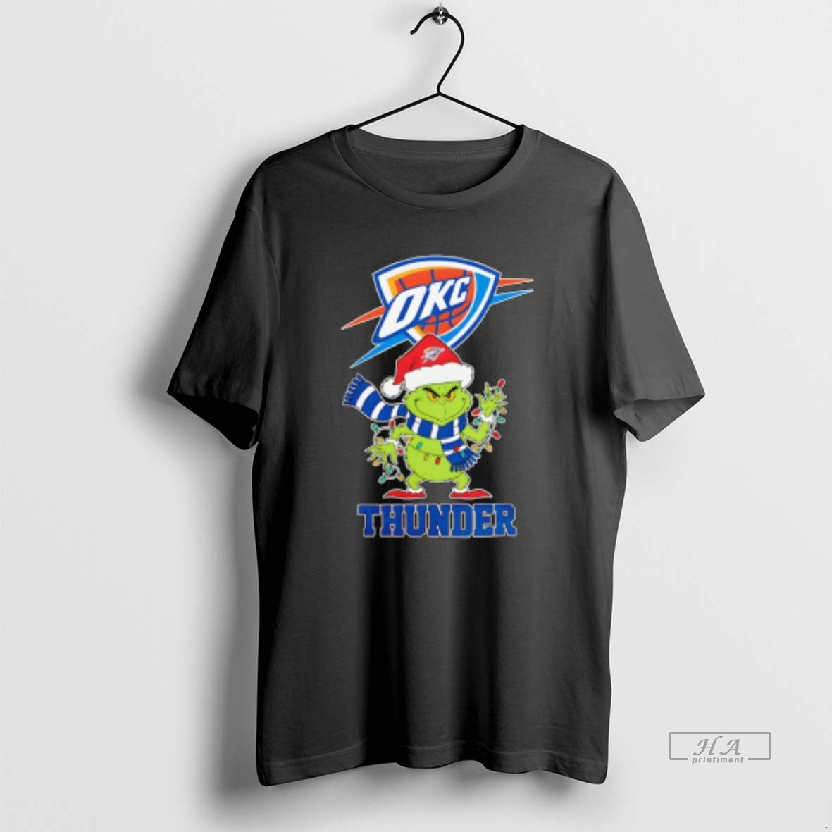 Trendy Oklahoma City Thunder Christmas Grinch Santa Hat Holiday