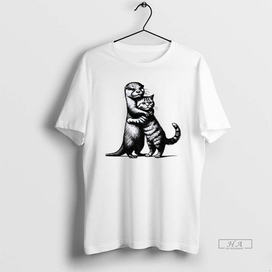 Trendy Otter Hug Cat Funny Meme
