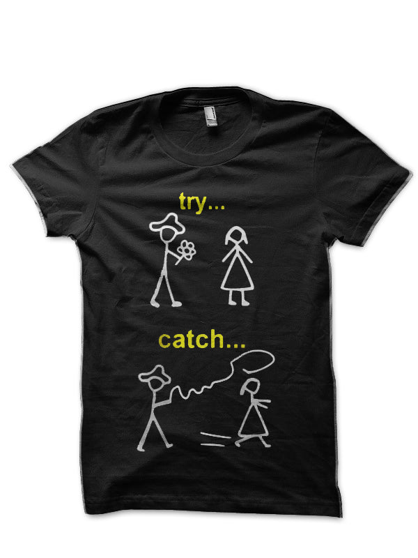 Try Catch Black T-Shirt