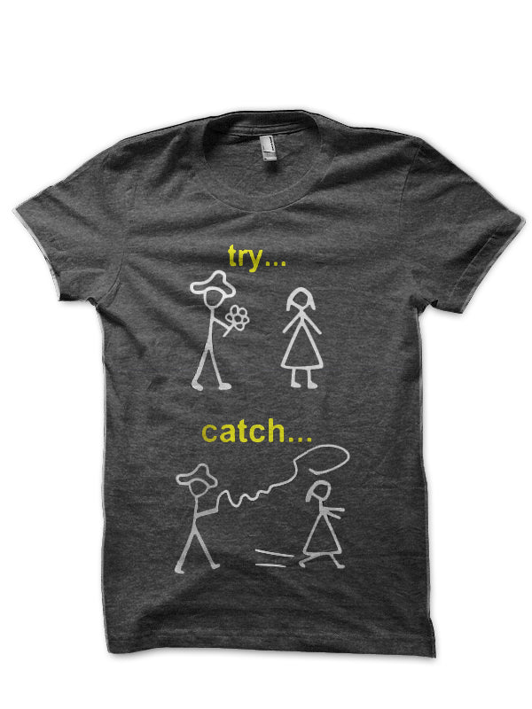 Try Catch Charcoal Grey T-Shirt