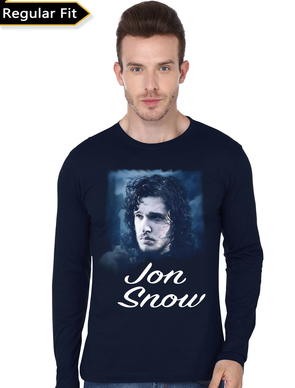 Jon Snow Navy Blue Full Sleeve Tee