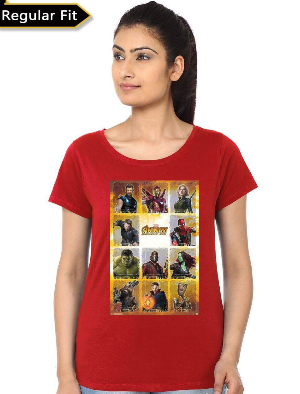 Avengers Infinity War Girl’s Red T-Shirt