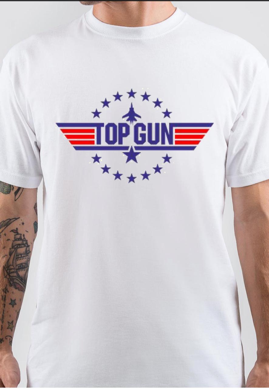 Top Gun  Tom Cruise White T-Shirt
