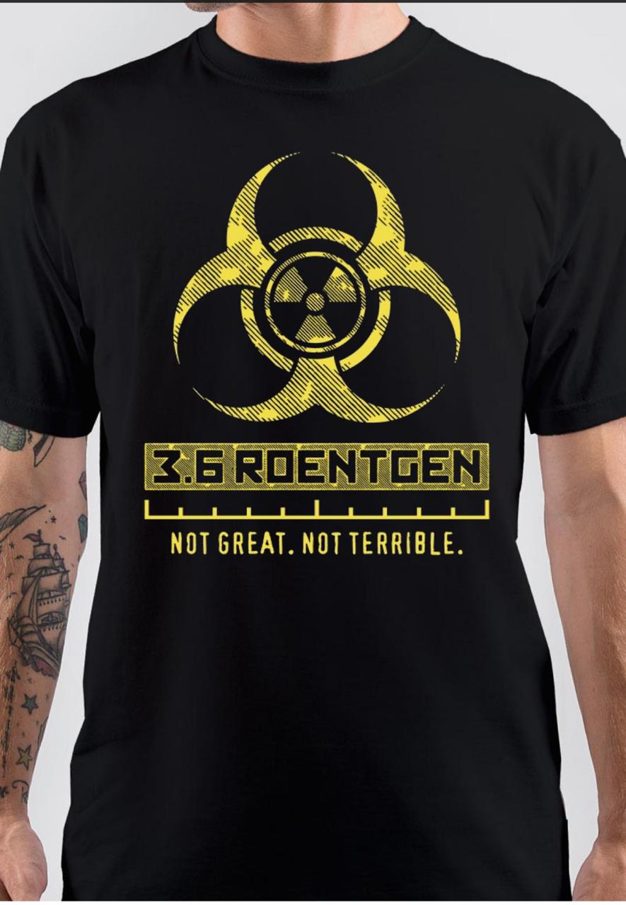 Grunge Bio Hazard sign Black T-Shirt
