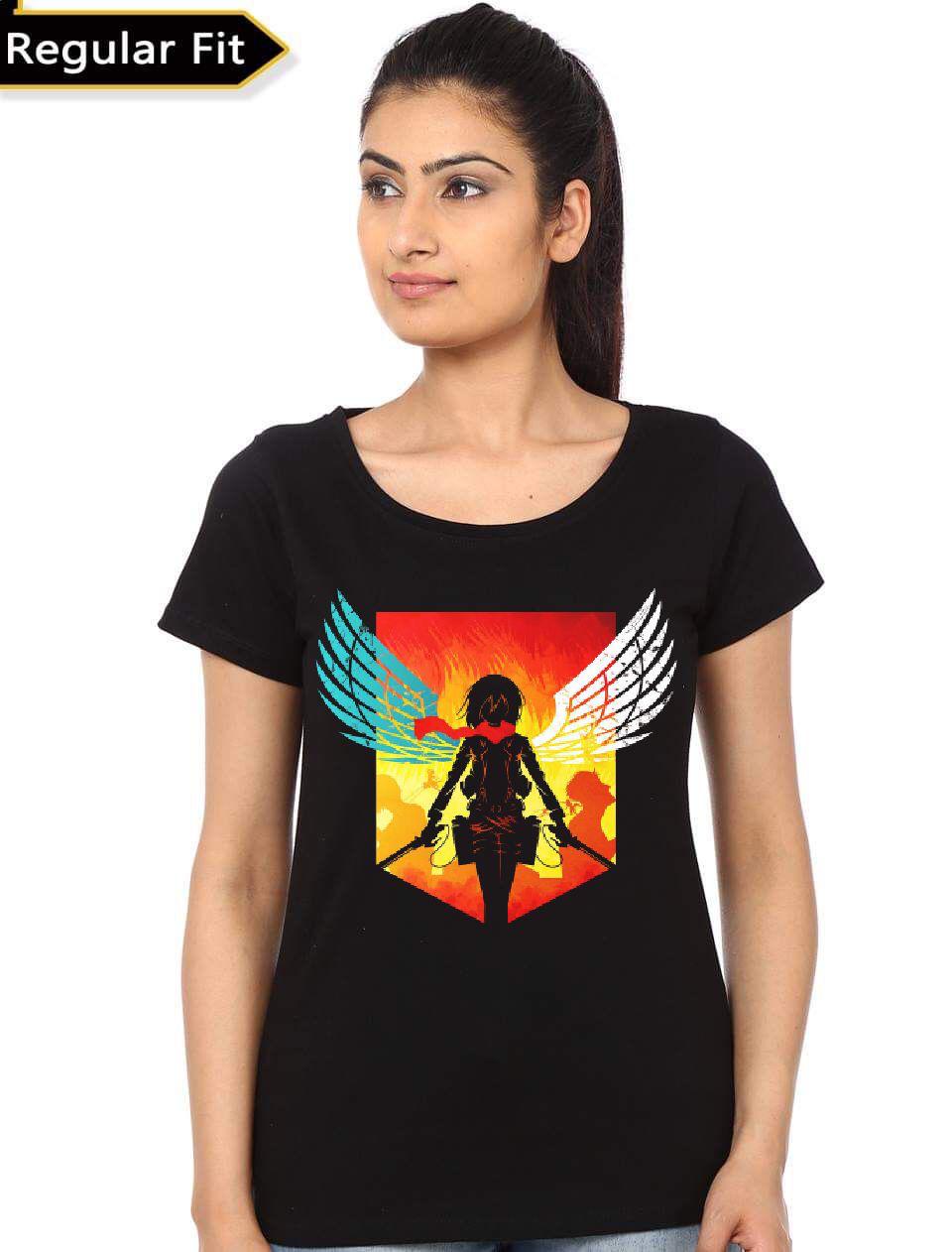 Attack on Titans girl’s Black T-Shirt