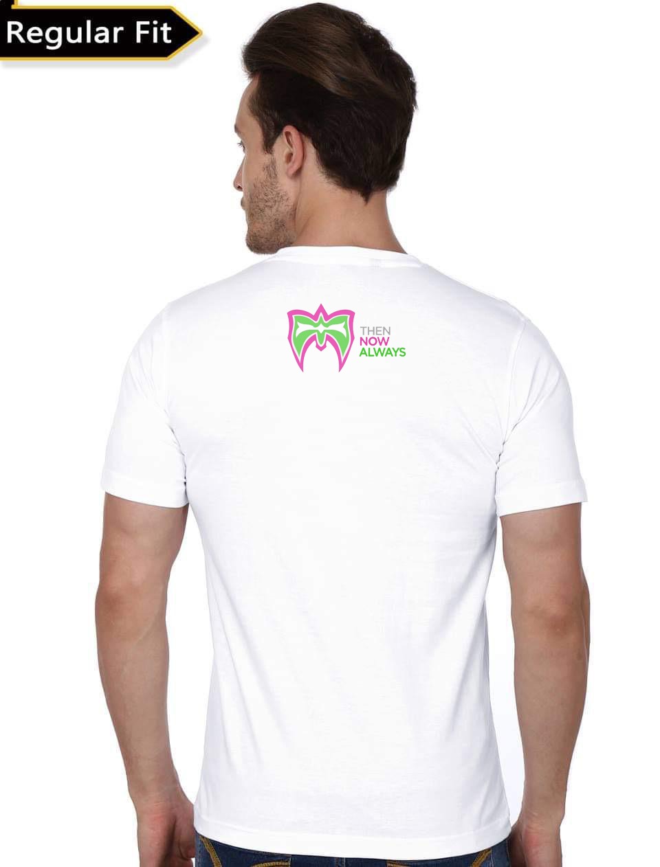 Ultimate Warrior Half Sleeve White T-Shirt