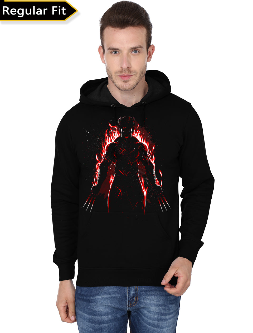 Wolverine X-Men Fire Black Hoodie
