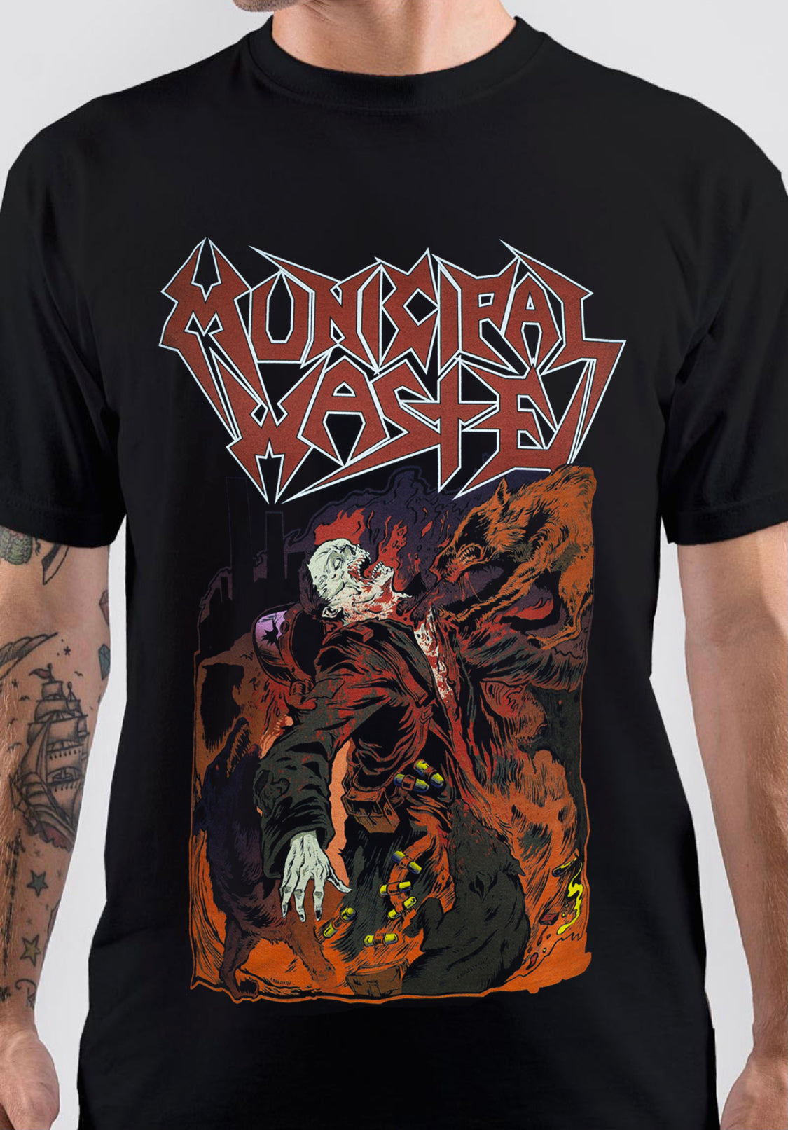 Wolves of Chernobyl Municipal Waste Band T-Shirt